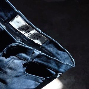 April 77 Dark Wash Jeans with Black Stripe Detailing